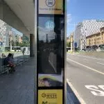 Parada de la línea 16 con dirección aeropuerto, Noáin.