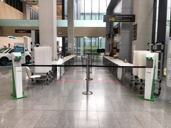 Seguridad al 100% ante el Covid 19 en el aeropuerto de Pamplona